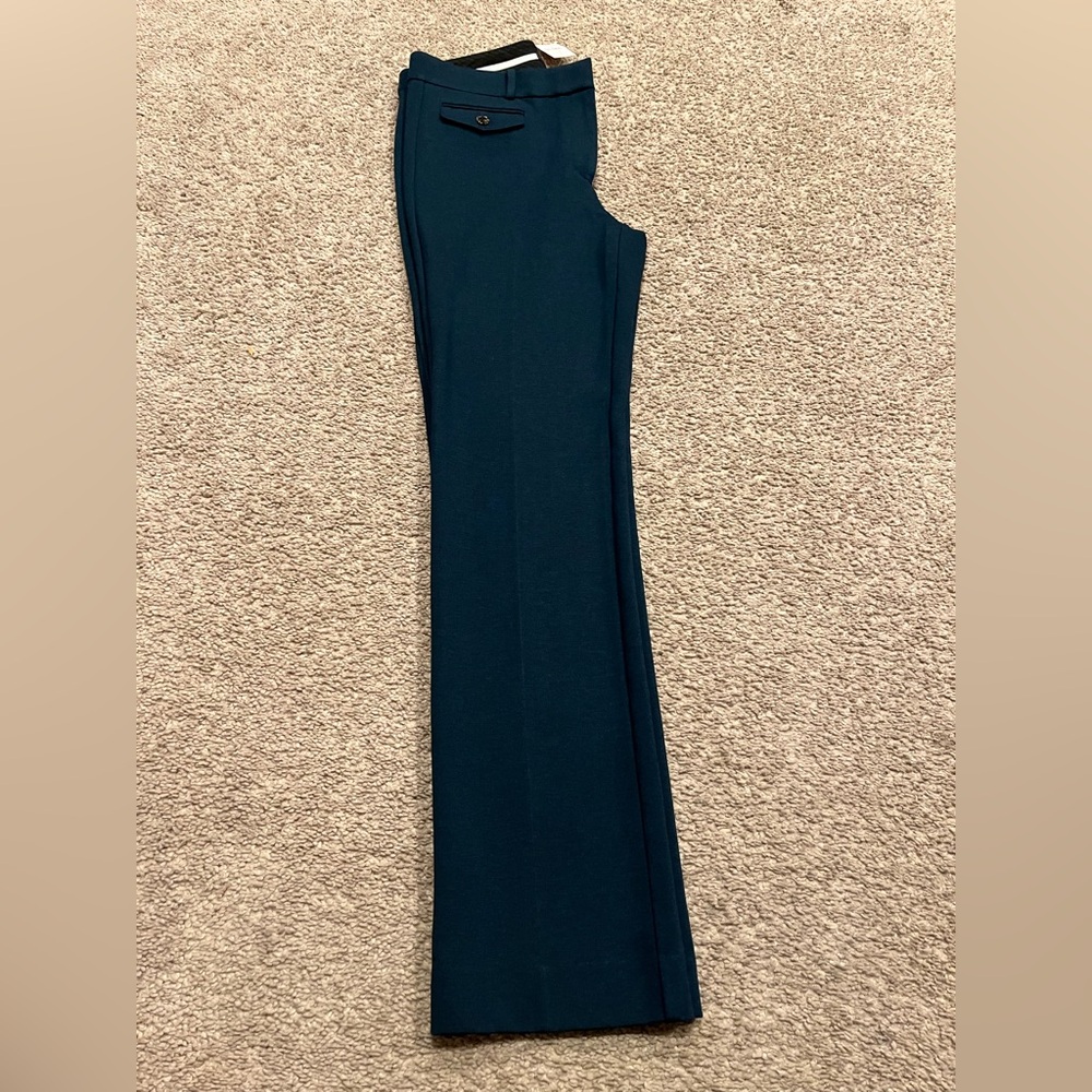 NWT Ann Taylor Straight Pants with Two Front Flap Pockets in Dark Teal size 4 - Picture 10 of 14